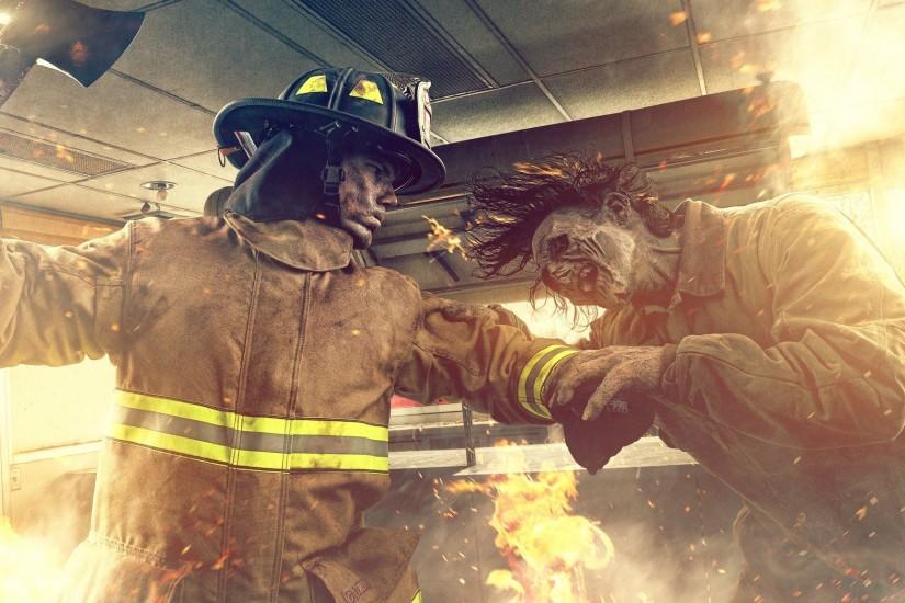 zombie vs firefighter fire fire quest