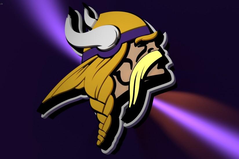 I'm learning how to 3D Model, so I'm recreating NFL logos as practice.  Here's the Vikings logo!