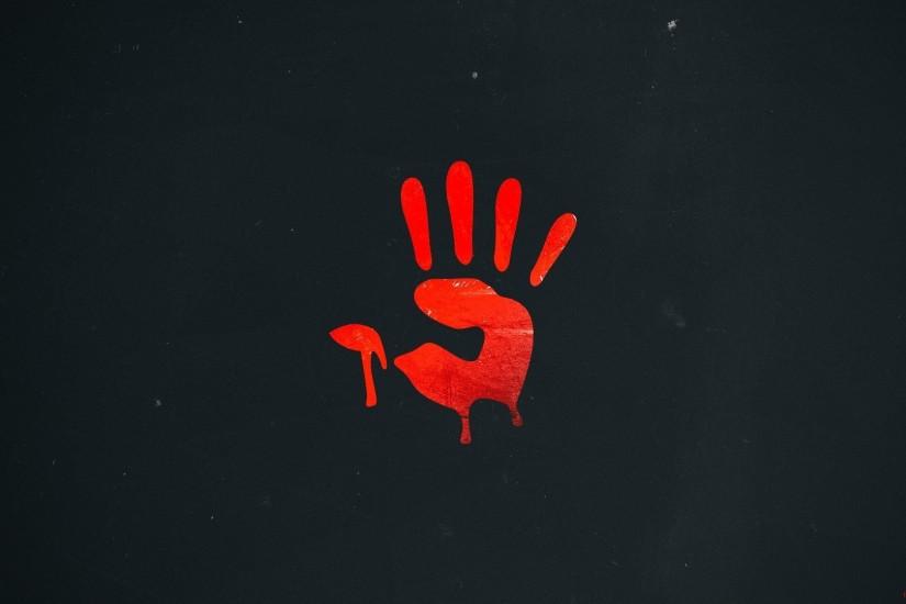 a4tech bloody red company hand mark red style mouse