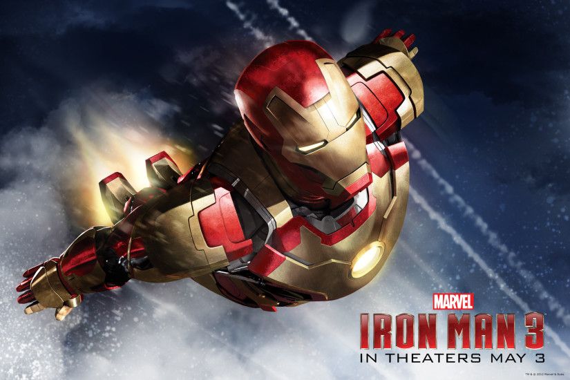 Flying Marvel Iron Man 3 Flying HD Wallpaper