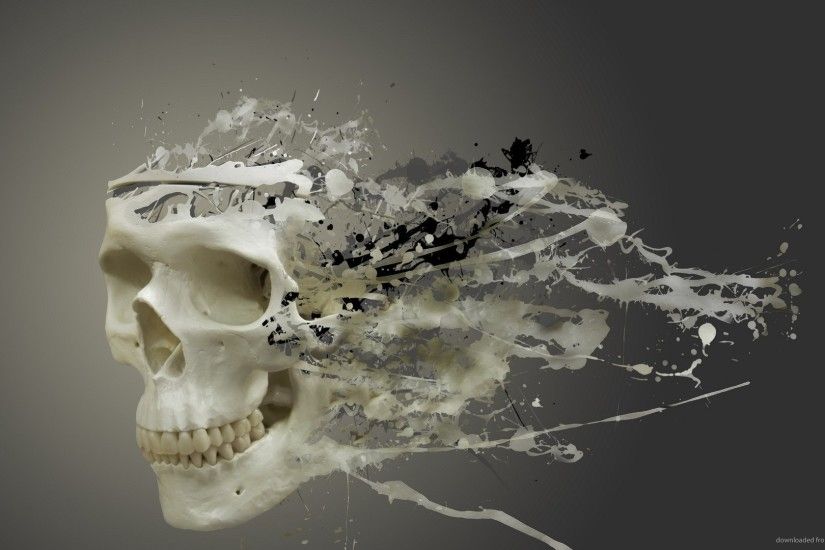 3D CGI Skull for 1920x1080