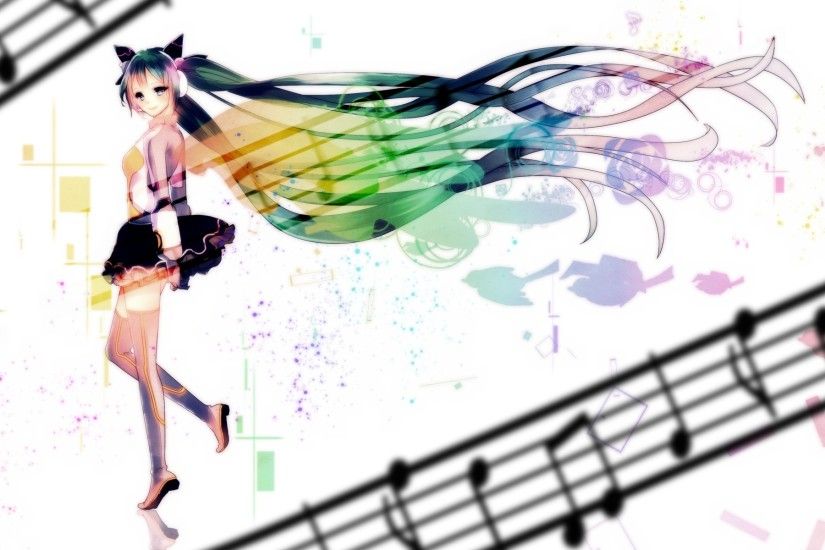Vocaloid Anime Girl Backgrounds for Presentation - PPT Backgrounds Templates