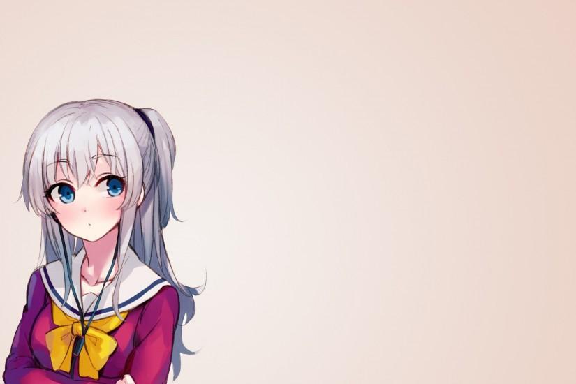 anime, Anime Girls, Charlotte (anime), Tomori Nao, Simple Background  Wallpaper HD