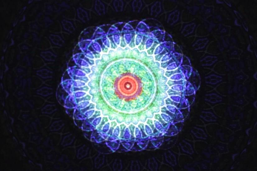 Flower of Life Projection on Tapestry