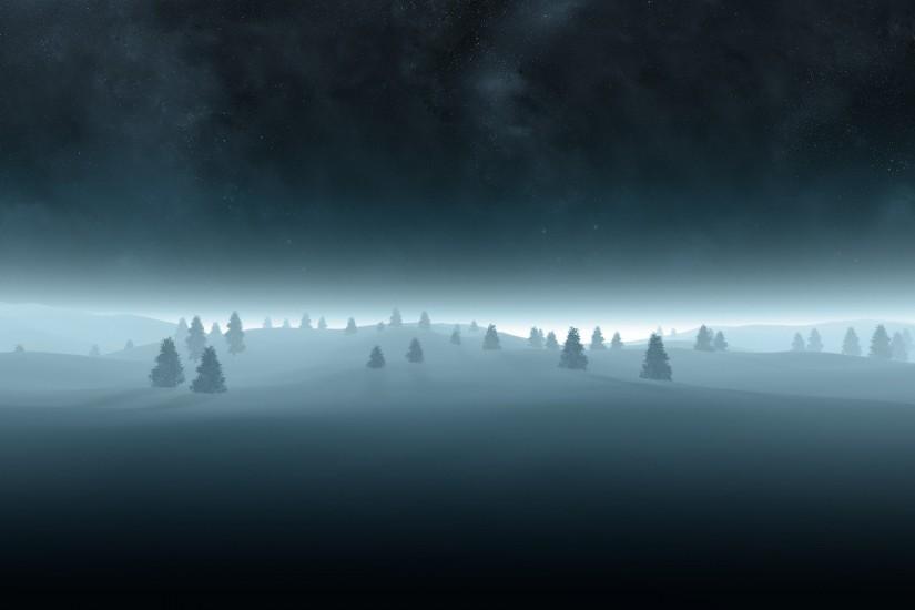 Foggy Winter Night Wallpaper 523596 ...