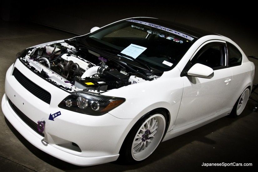 White Scion tC with FIVE Axis Body Kit and Kyowa Wheels - Picture Number:  594617