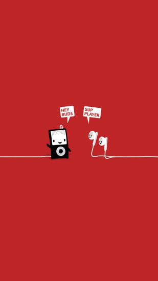 Funny Music Player Earphones Buds Android Wallpaper ...