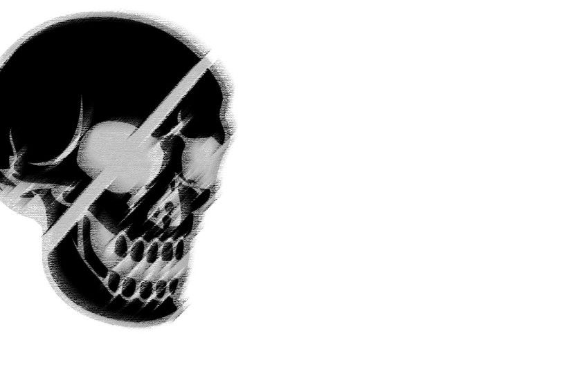 1920x1080 Wallpaper skull, black, white, drawing, pirate