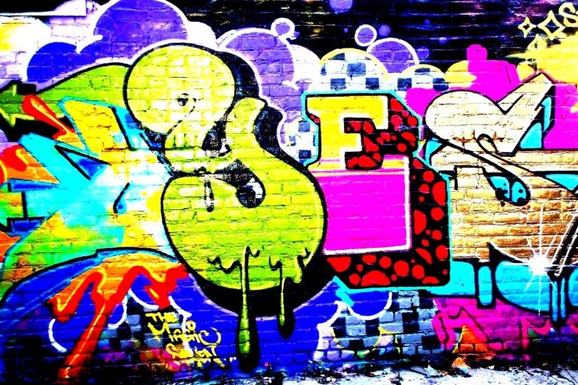 Preview wallpaper graffiti, bright colors, multicolors 1920x1080