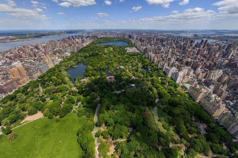 1920x1080 Wallpaper new york, central park, top view