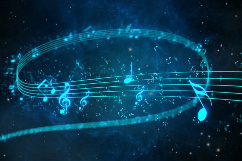Animated background with musical notes, Music notes flowing, flying stream  of Music Notes