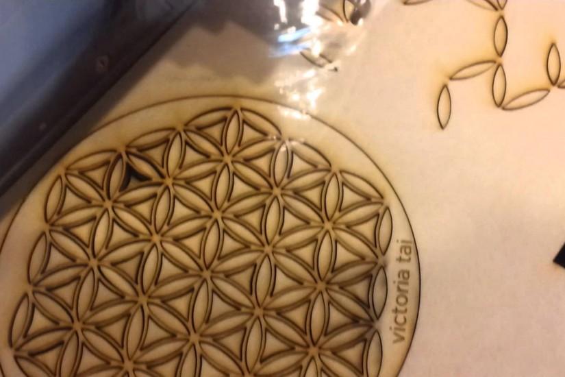 Flower of Life Laser Cutting Wood