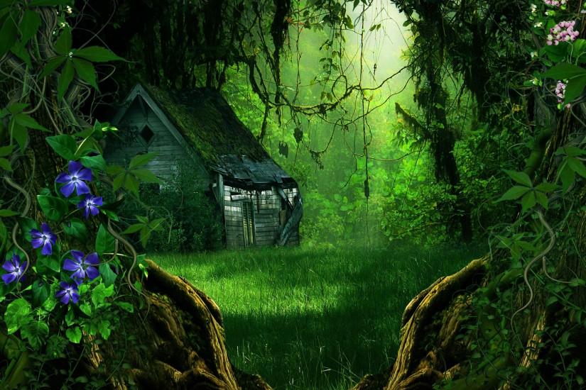 anime house in the forest_abandoned-house-in-the-forest
