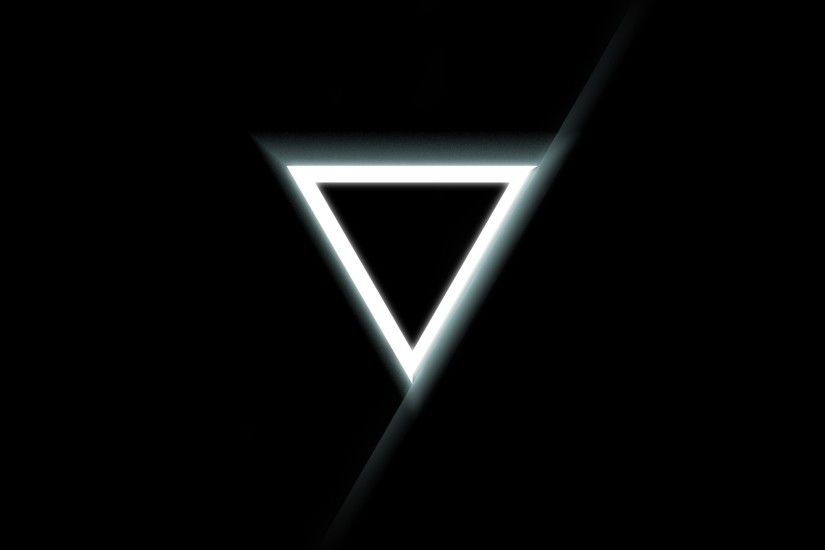 Preview wallpaper triangle, inverted, black, white 2560x1440