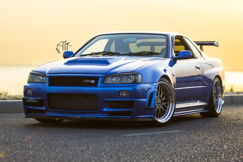 Nissan GTR R34 Wallpaper, blue car | HD Wallpapers Pictures