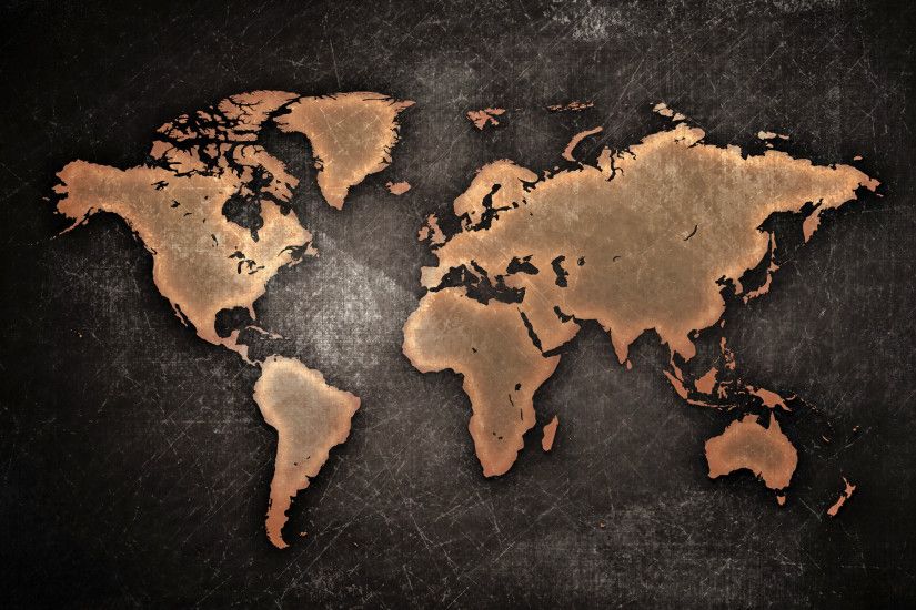 Grunge world map HD Desktop Wallpaper