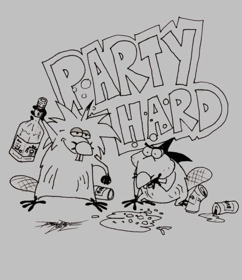 ... -angry beavers-drunk by -vassago-