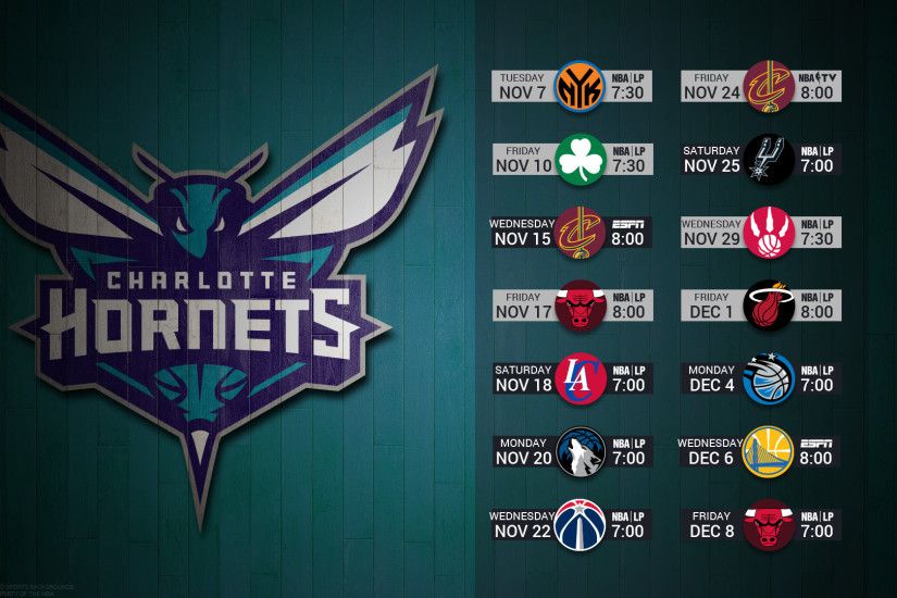 Charlotte Hornets 2017 schedule NBA BASKETBALL logo wallpaper free pc  desktop computer