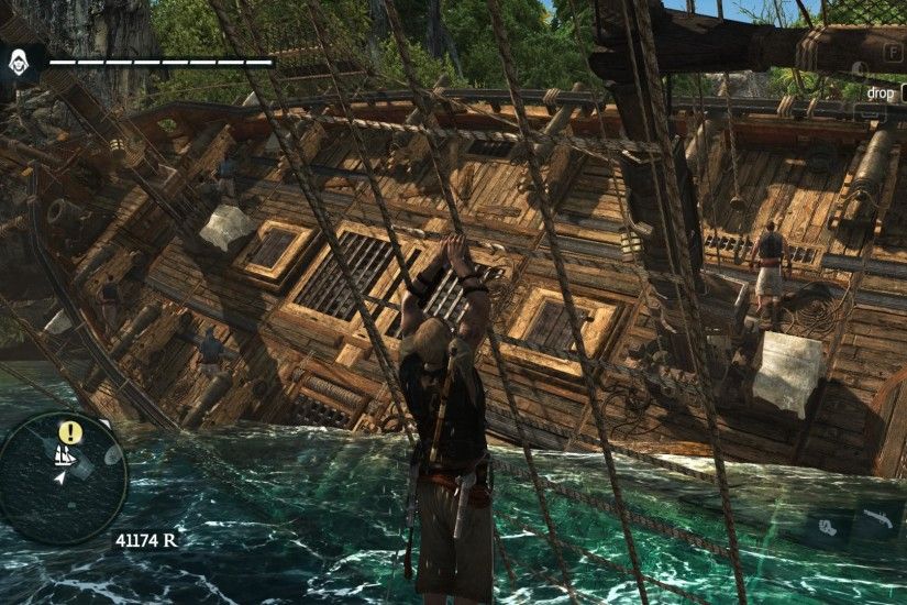 This is what happened to me in ACIV, i fast traveled to the first island