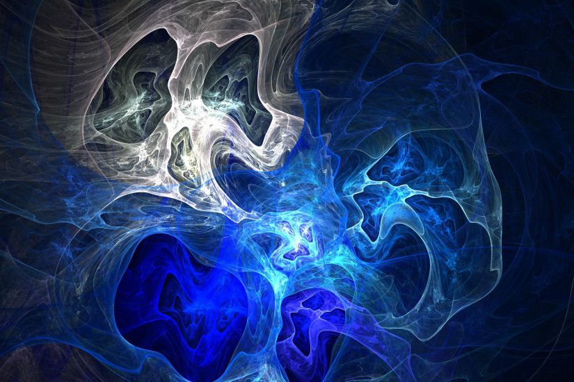 ghost fractal texture skull ghostly white blue light abstract stock  wallpaper - TextureX