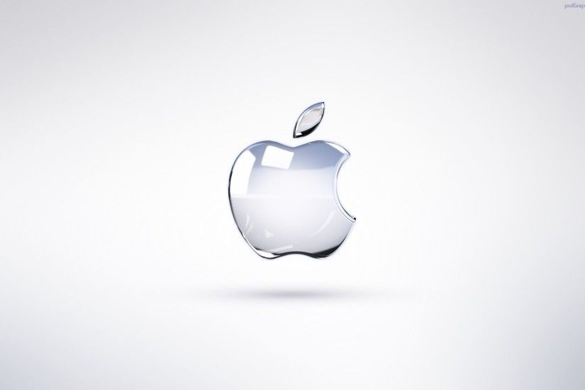 awesome hd logo image. white apple background