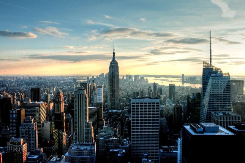 New York Skyline 2 Wallpaper HD hd backgrounds hd screensavers hd wallpapers  1080p full size images