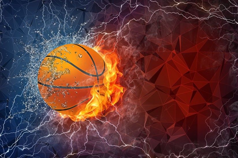 Fiery Basketball Wallpaper