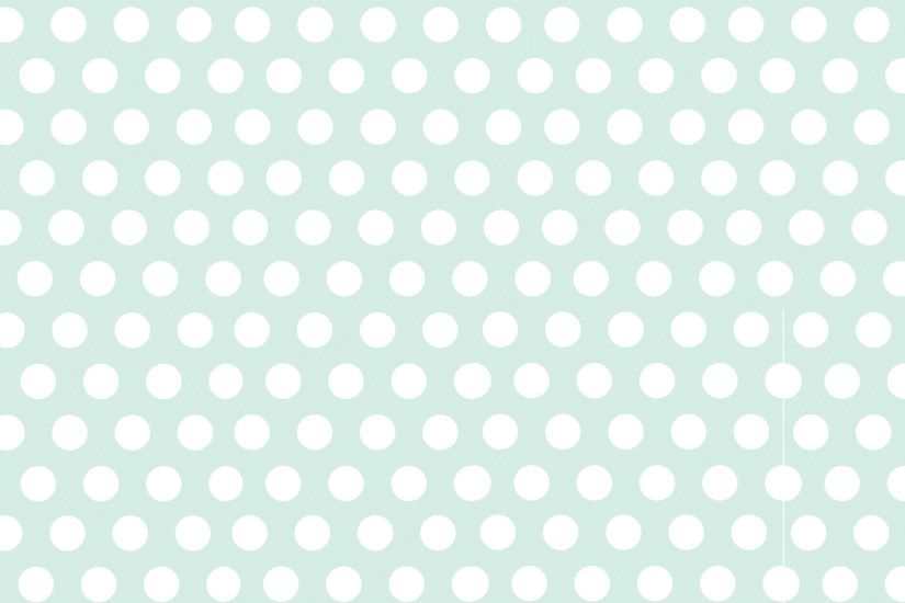 ... Polka Dot White and Mint Color Wallpaper