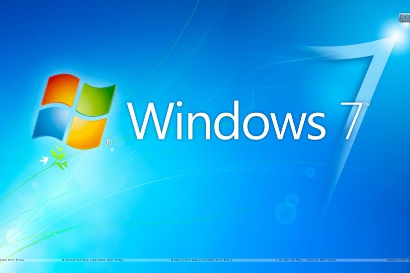 Windows 7 hd blue background with logo wallpaper