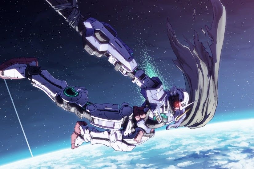 Mobile Suit Gundam 00, Exia, Mecha, Sci-fi, Earth, Falling