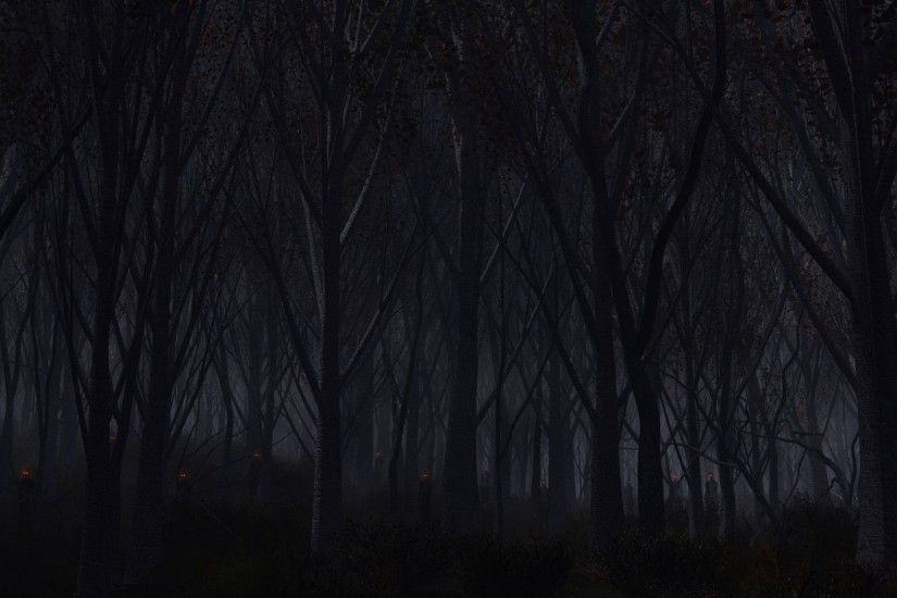 Preview wallpaper forest, trees, background, dark 1920x1080