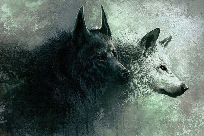 Angry Wolf Desktop Background HD x
