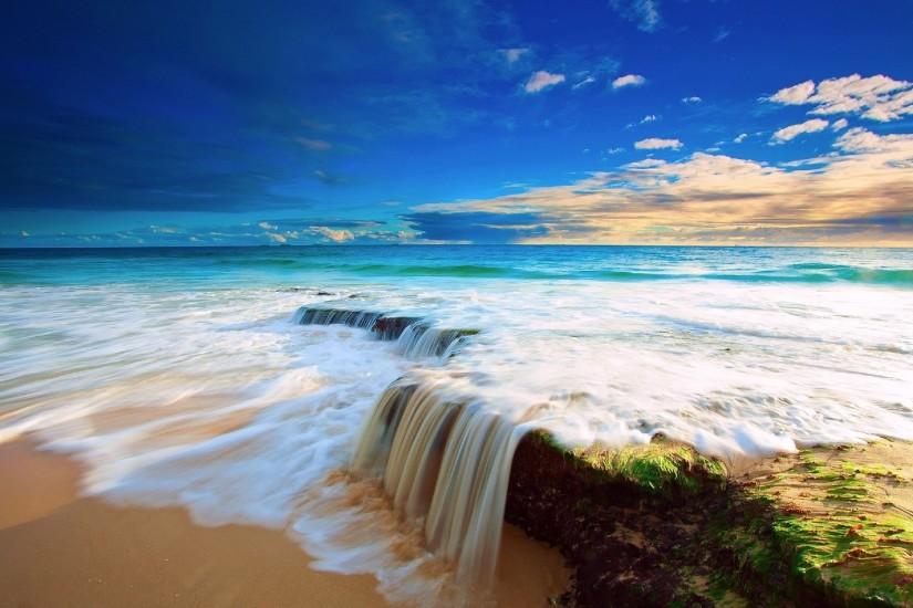 Beautiful Beach Ocean Water HD Wallpaper Download awesome, Nice and High  Quality #HD #