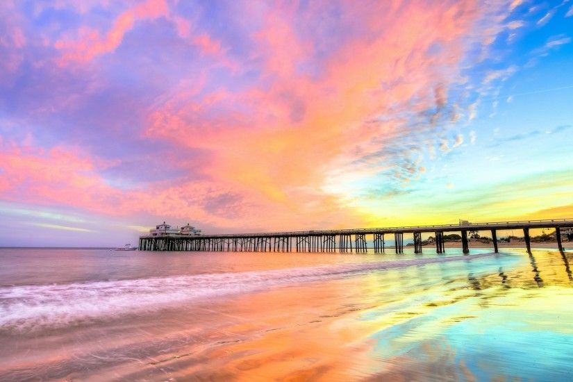 Download Pier Beach California HD 4k Wallpapers In ..