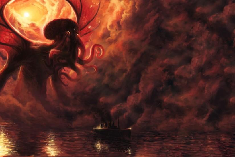 Cthulhu, Fantasy Art, H. P. Lovecraft Wallpaper HD