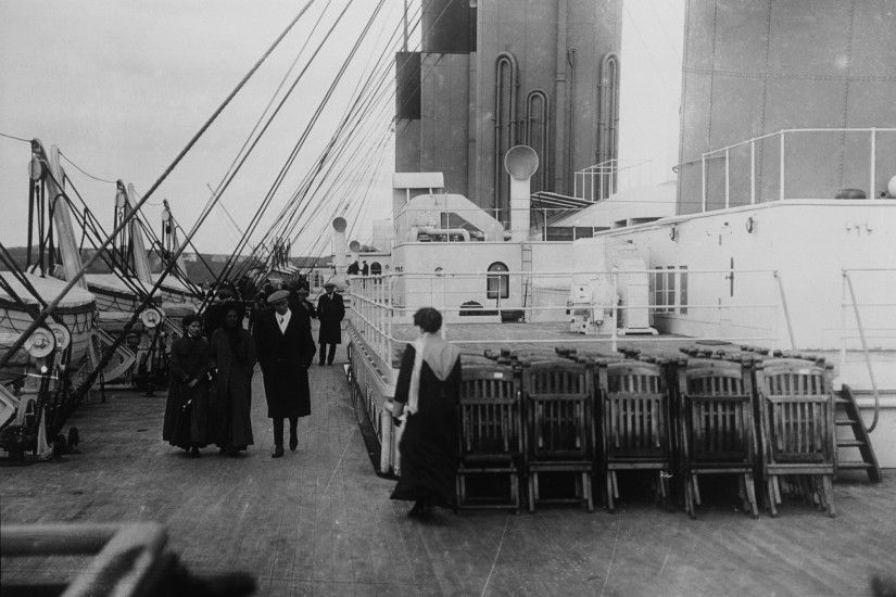 the titanic, the deck of the titanic, 1912