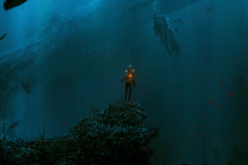 Fantasy - Sea Monster Underwater Wallpaper