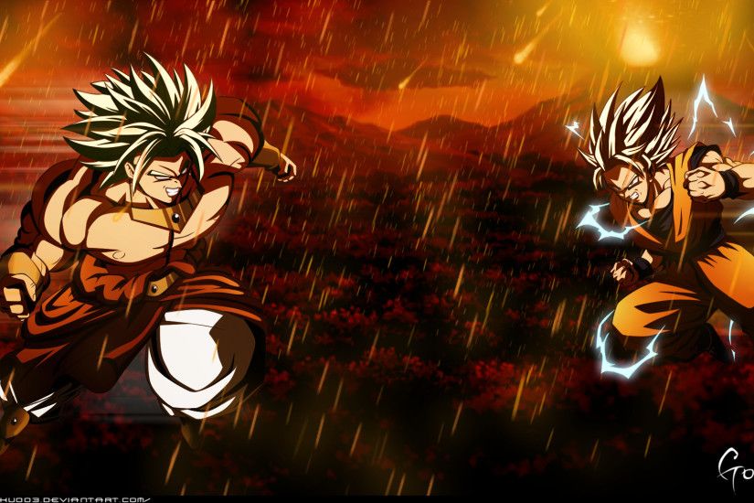 ... Broly vs Goku Outburst Fury by goku003