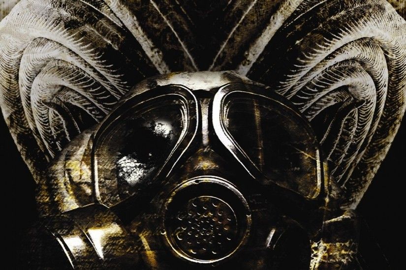 Download Wallpaper Â· Back. gas masks brutal death metal ...