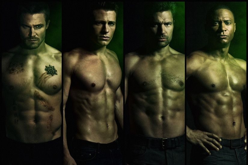 (Photo Credit: The CW) The lead, and sexy, men of Arrow