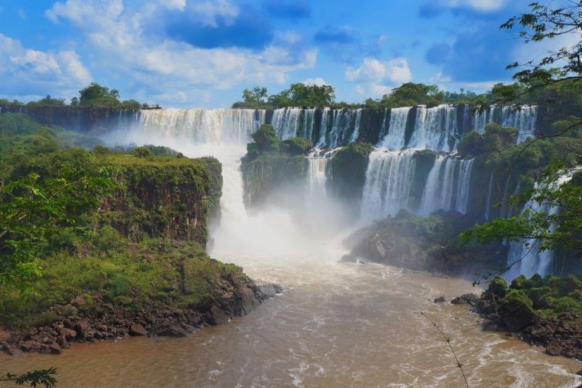 Beautiful Iguazu Falls wallpaper, waterfall, Brazil: