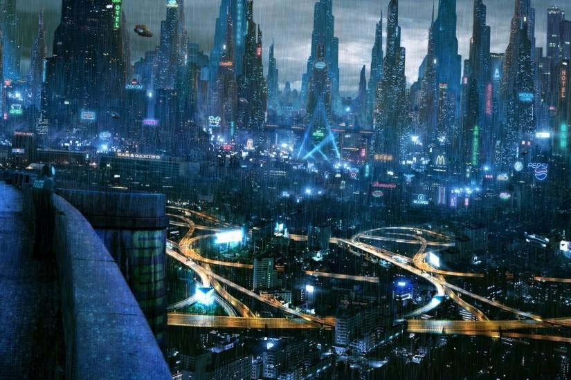 HD wallpaper - Fantasy - lights, the future, city, cyberpunk -