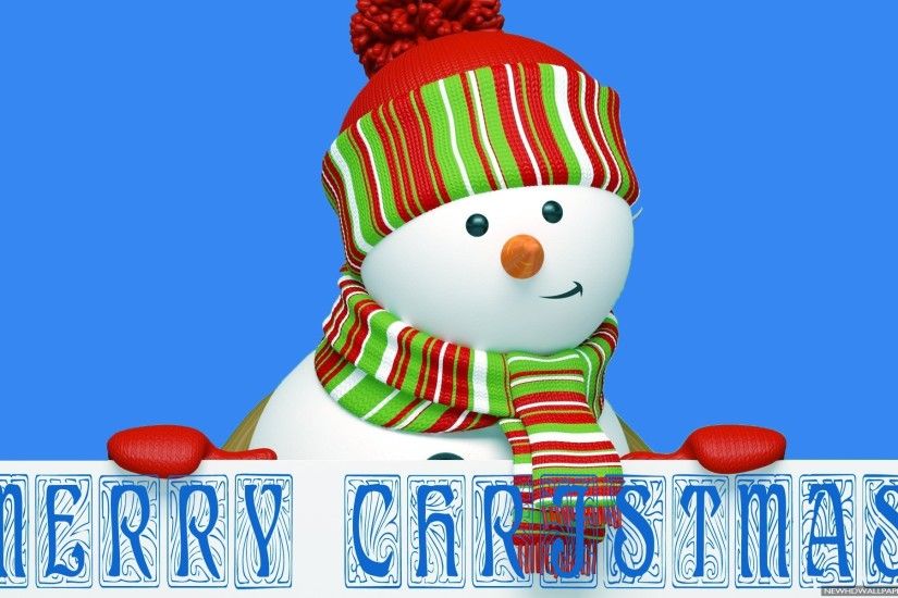 Cute Merry Christmas Snowmen Wallpaper Wallpapers - New HD Wallpapers