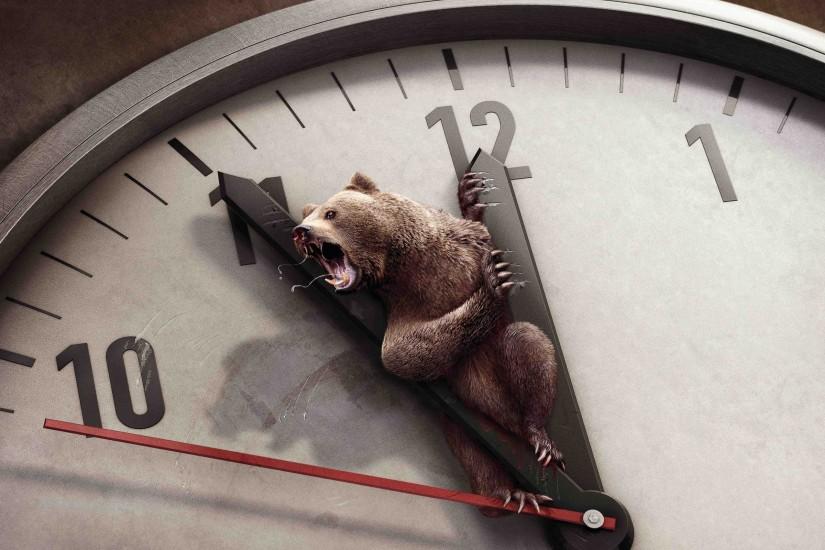 Bear and clock