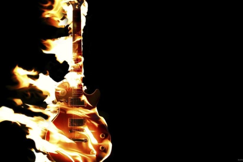 Burning Guitar for 2560x1440