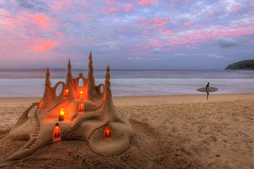 Sand Art On Beach Wallpaper | HD Beach Wallpaper Free Download ...