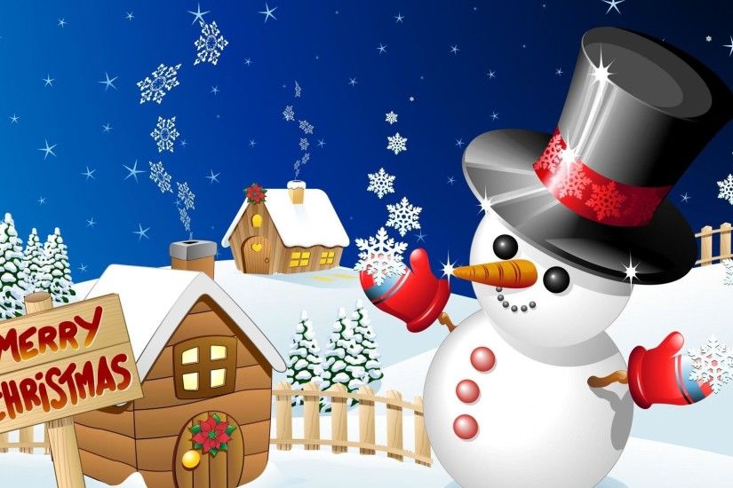Christmas Â· Christmas Snowman Wallpaper