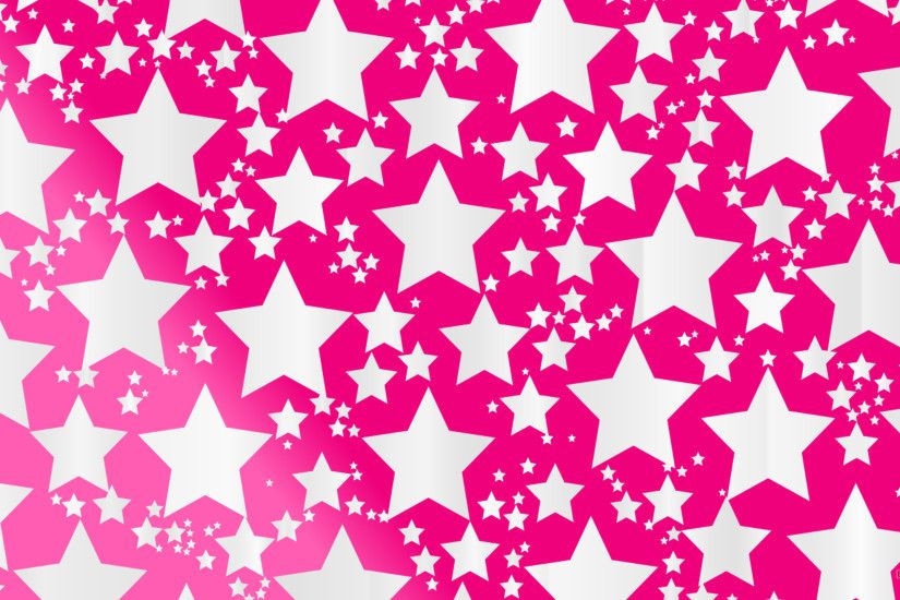 Pink wallpaper white stars