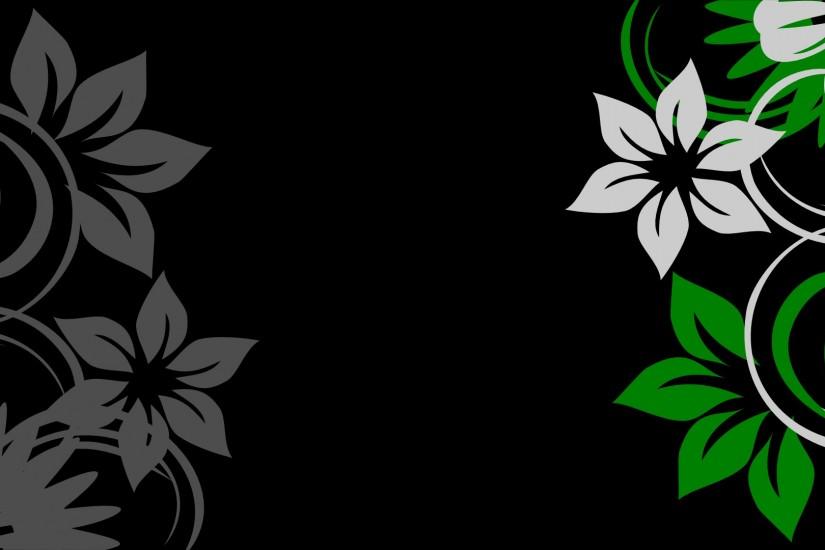 Floral Background (Green/Silver/Grey/Black) by ShadowWeaver97 on .