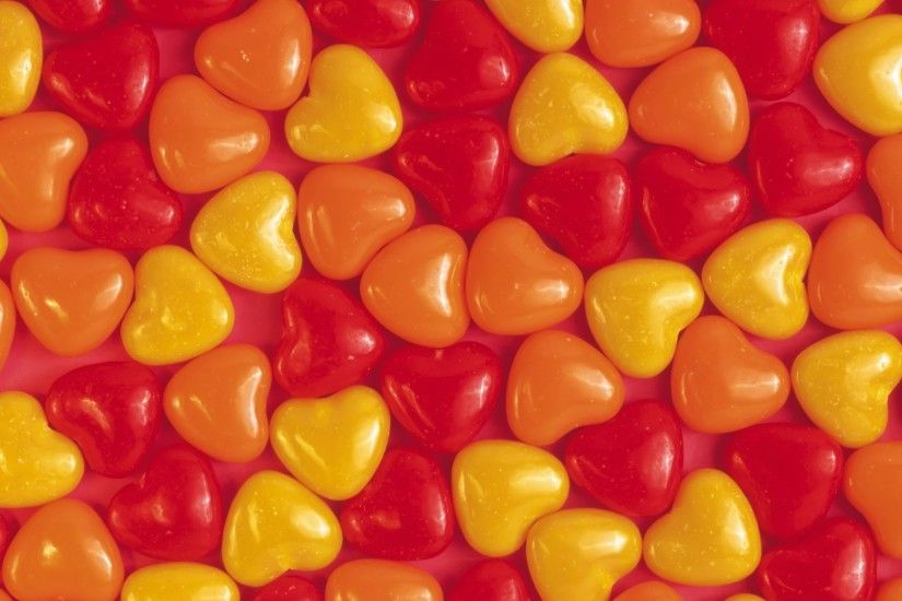 Heart shaped candies Wallpaper